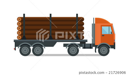 Timber wood truck vector illustration isolated 21726906