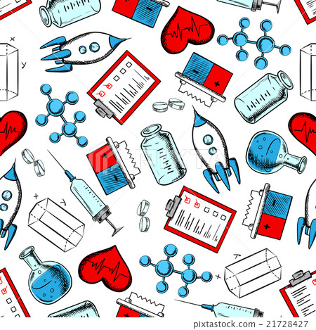 Science and laboratory research seamless pattern Science and laboratory research seamless pattern 21728427