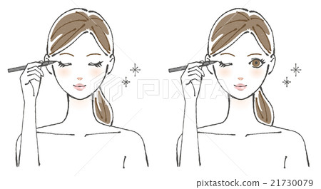Female illustration with eye line 2 21730079