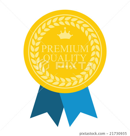 插圖素材: art flat premium quality medal icon for web. medal