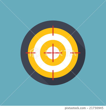 Target Flat Concept Icon Vector Illustration - Stock Illustration ...
