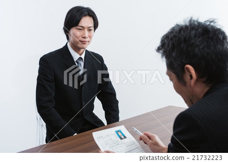 A man receiving an interview A man receiving an interview 21732223
