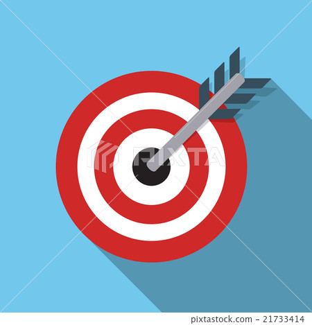 Target Flat Concept Icon Vector Illustration - Stock Illustration ...