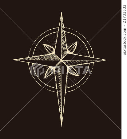 Hand drawn compass wind rose symbol Hand drawn compass wind rose symbol 21733532