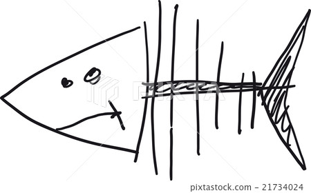 simple fish sceleton 21734024