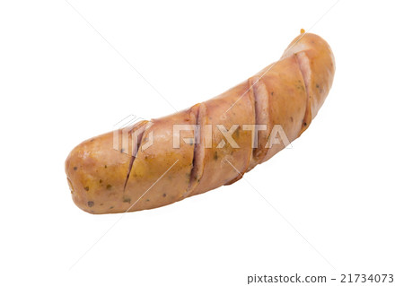 Fried sausage isolate on white background Fried sausage isolate on white background 21734073