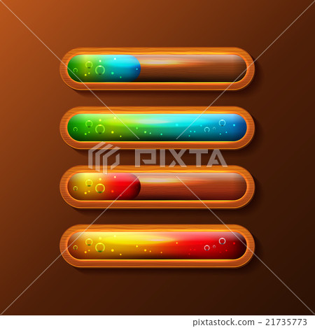 Set of progress bars with liquid filling Set of progress bars with liquid filling 21735773