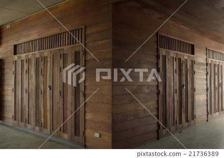 Wood Architecture In Two Point Perspective Stock Photo