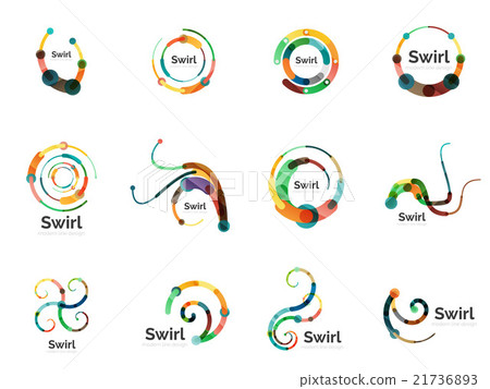 Vector swirl circle logo set - Stock Illustration [21736893] - PIXTA