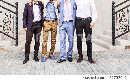 Groom With Best Man And Groomsmen At Wedding 21737642