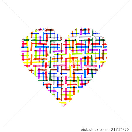 Abstract love symbol with bright color pattern Abstract love symbol with bright color pattern 21737770