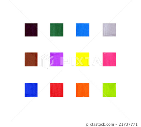 Set of abstract colorful square textures on white Set of abstract colorful square textures on white 21737771