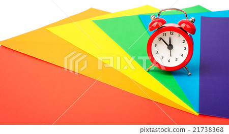 Alarm clock with colorful paper 21738368