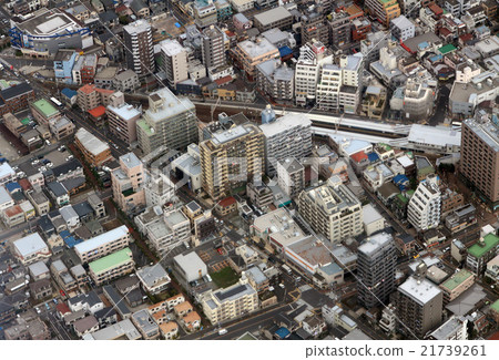 京成電鐵路鳥瞰圖在小岩站附近的 21739261