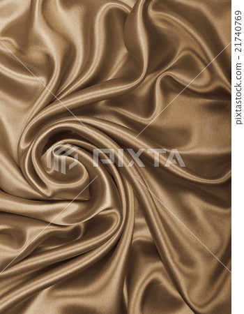 Smooth elegant golden silk or satin 21740769