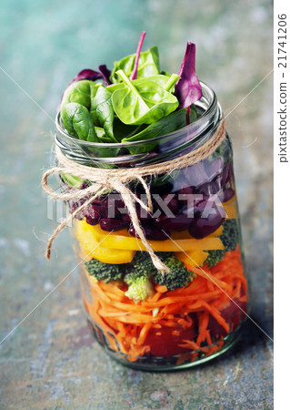 Healthy Homemade Mason Jar Salad 21741206