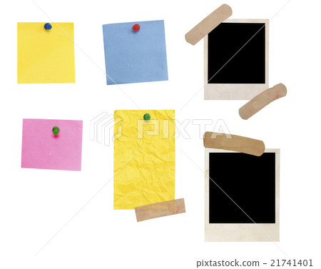 empty photo frame and colored blanks 21741401