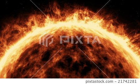 Blazing sun on a dark backgrounds 21742281