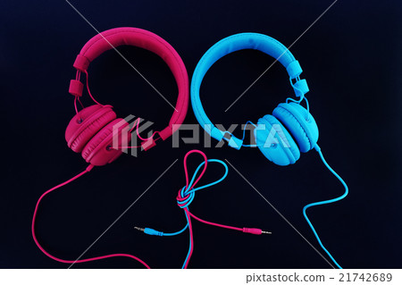 Two headphones - one heart. Two headphones - one heart. 21742689
