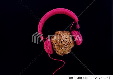 Sponge with headphones 21742771