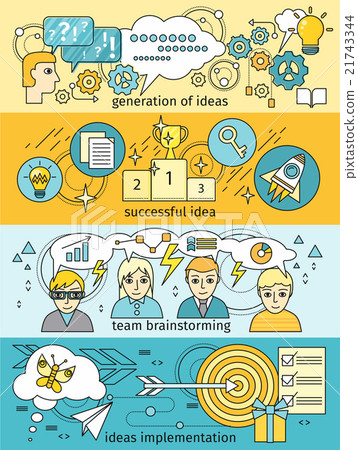 Generation of Ideas Banners Set Generation of Ideas Banners Set 21743344