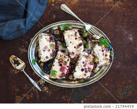 Semifreddo or italian cheese ice-cream dessert Semifreddo or italian cheese ice-cream dessert 21744459