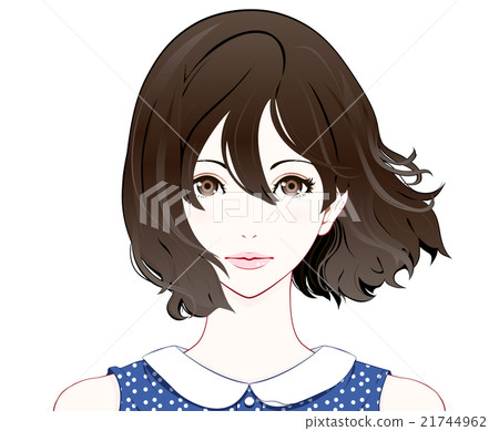 女性面部表情/嚴重/夏天的衣服/長頭髮 21744962