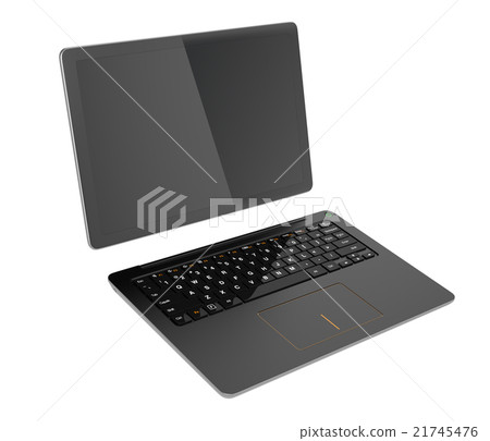 Removable laptop computer separated by tablet and keyboard 21745476