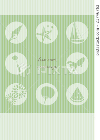 Summer greeting _ Green stripe 21746762