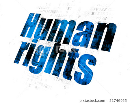 Political concept: Human Rights on Digital 21746935
