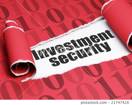 Safety concept: black text Investment Security 21747428