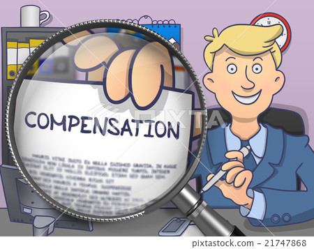 Compensation through Magnifying Glass. Doodle Compensation through Magnifying Glass. Doodle 21747868