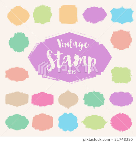 Set of black vintage Stamp ,Blank frame Set of black vintage Stamp ,Blank frame 21748350