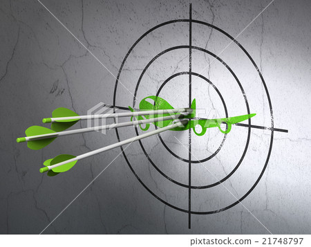 Travel concept: arrows in Airplane target on wall Travel concept: arrows in Airplane target on wall 21748797