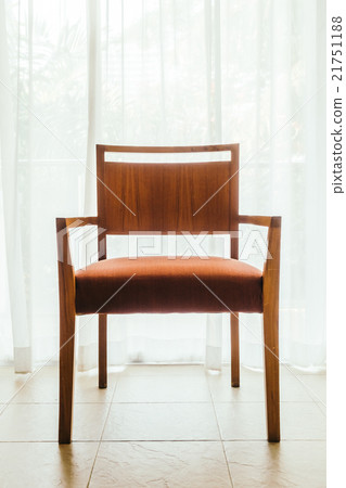 Empty chair and table Empty chair and table 21751188