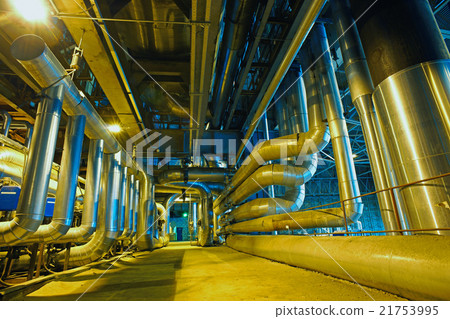 green toned interior industrial background. 21753995