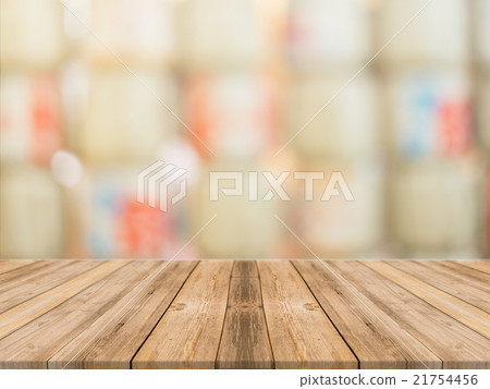Wooden board empty table blur in coffee shop Wooden board empty table blur in coffee shop 21754456