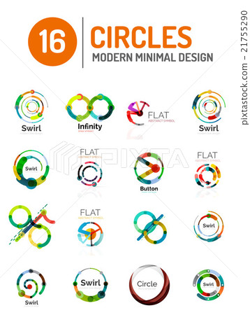 Set of various circle logos Set of various circle logos 21755290