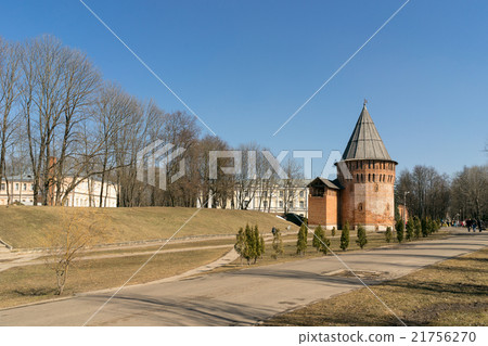 Kremlin wall in Smolensk-3. 21756270