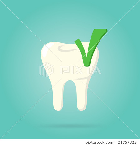 Stock Illustration: Tooth logo isolated, vector