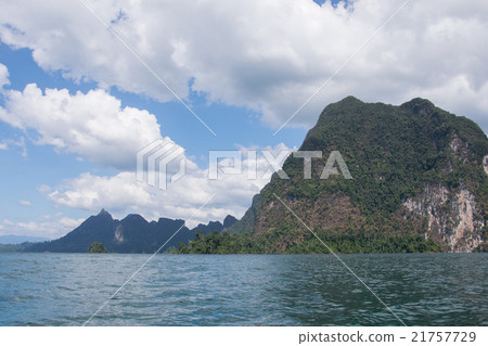 Beautiful mountains  in Ratchaprapha Dam 21757729