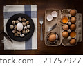 poultry eggs flat lay still life rustic food  21757927