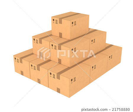 Stacks of cardboard boxes 21758880