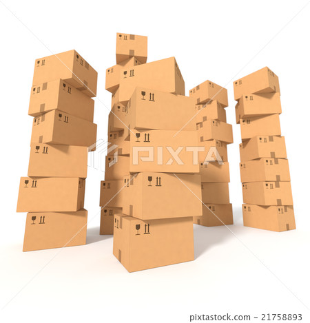 Stacks of cardboard boxes 21758893