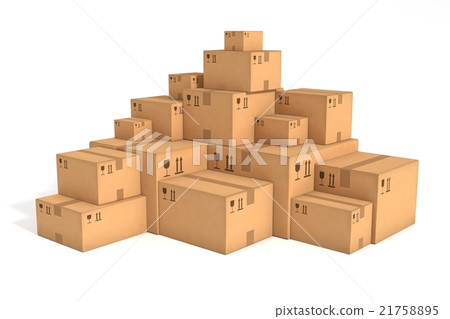 Stacks of cardboard boxes 21758895