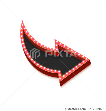Volume retro arrow with lights - Stock Illustration [21758969] - PIXTA