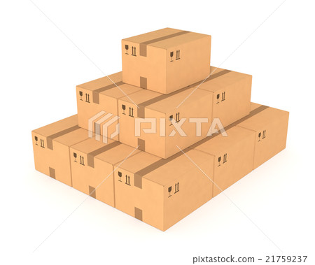Stacks of cardboard boxes 21759237