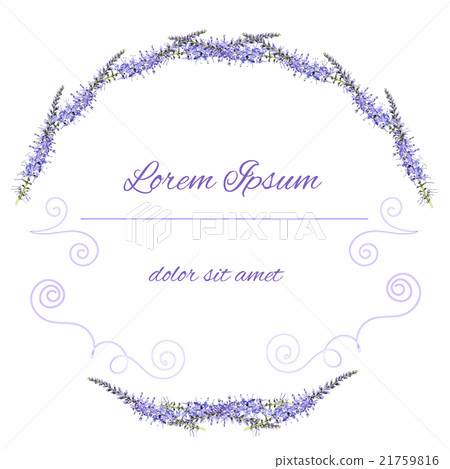 Vector purple floral frame. Flower illustration 21759816