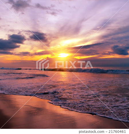 sunset over the ocean 21760461