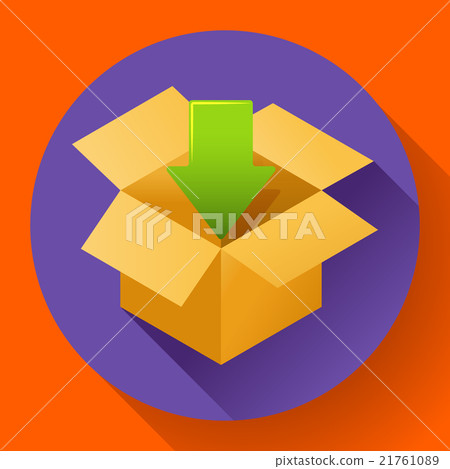 Pack Up Icon Design Shipping and packing icon. Flat design style. - Stock Illustration ...